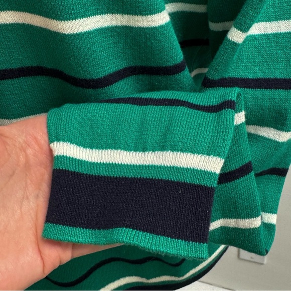 J.Crew Factory | Mercantile Green/Navy Striped ‘Peyton’ Knit Sweater *NWT* - Picture 5 of 11